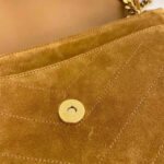 Saint Laurent Niki Medium In Suede And Smooth Leather 498894 Coffee
